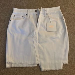 JBD Asymmetrical Hem Jean Skirt